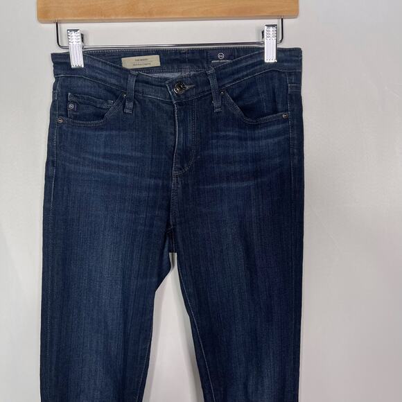 AG Adriano Goldschmied Womens 24 The Middi Mid Rise Legging Jeans in Dark Wash - Picture 3 of 9